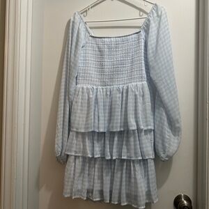Madden Girl Light Blue Tiered Dress